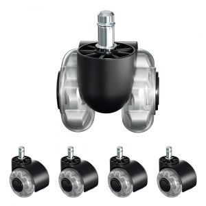 Lot de 15 roulettes pour chaise pivotante de bureau, de jeu, d'&eacute;tude, de remplacement de roues de meuble, diam&egrave;tre 11 mm - Neuf