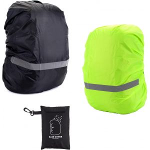 3 Pièces Protection Sac À Dos Pluie,Housse Sac À Dos Imperméable Réfléchissante 30-41l,Sac Etanche Anti-Poussière Sac A Dos Randonnee,Sac A Dos Velo Camping,Voyage Et Le Cyclisme - Neuf