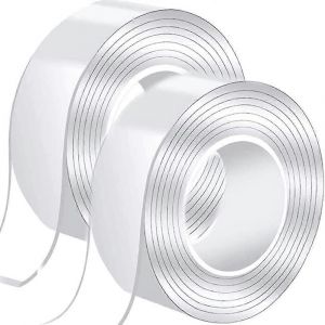 2 Rouleaux De Ruban Adhésif Double Face De 20 Pieds Robuste - Ruban Étranger De Montage Mural Amovible Polyvalent,Bandes De Commande De Nano Ruban Adhésif Fort Réutilisables Pour Cra - Neuf