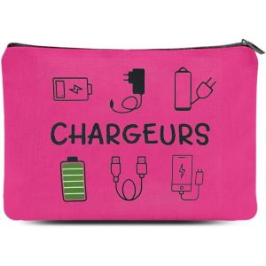 nzqaf-Chargeurs Cables Sac de Rangement Voyage Câble Trousse de Rangement Chargeurs Accessoires Électroniques Pochette Cable pour Chargeur Câbles - Neuf