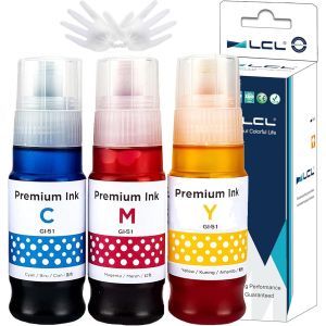 TEPPA-GI51 GI-51 Encre Compatible pour Canon 51 GI-51 GI51 Bouteille d'encre Multipack Compatible avec Canon Pixma G1520 G1560 G2520 G2560 G3520 G3560 G1530 G2570 G4570 G3570 G4570 (Cyan,Magenta,Jaun - Neuf