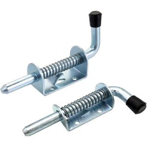 Lot de 2 verrous de porte, verrous de porte, verrous de fenêtre, verrous de jardin, verrous de garage, verrous en fer galvanisé, pour portes, 10 x 128 mm - Neuf