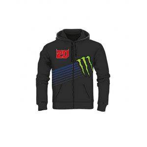 Sweat A Capuche Zip Fabio Quartararo 20 Dual Monster Energy Officiel Motogp - Neuf