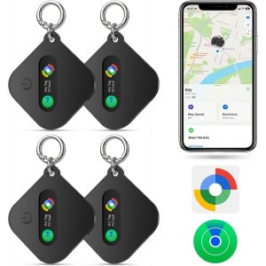 MEVRONISSHOP-Smart Tag Localisateur de Cl&eacute;s Compatible avec iOS Find My App ou Android Find Hub App Traceur Tag IP67 &Eacute;tanche CR2032 Batterie Rempla&ccedil;able Bluetooth Tracker Finder pour Cl&eacute;s Sacs Valise - Neuf