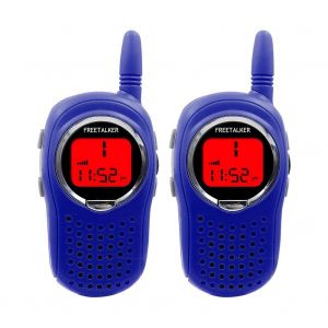 Mini talkie-walkie a ecran LCD pour enfant, radio bidirectionnelle, emetteur-recepteur, jouet cadeau pour enfants, bleu - Neuf