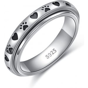 Yemaesre-Spinner Ring S925 Sterling Silber Angst Sorgenband Zappeln Stressabbau Langeweile Adhs Autismus Ringe Für Damen Herren - Neuf