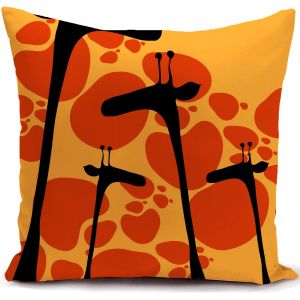 Cauc-Housse De Coussin Canape Decoration Salon Girafe Africain Cadeau Femme Housse Coussin Pour Canap&eacute; 40 X 40 Cm Chambre Deco Exterieur Decoratif - Neuf