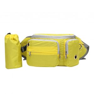 Sac banane pour chien grand espace multifonctionnel friandises pour chien pochette d'entra&icirc;nement sac de marche pour les sorties de shopping de marche sport jaune - Neuf