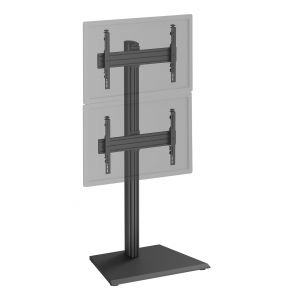Support TV sur pied - 2 &eacute;crans 40''-65'' Hauteur 175cm &agrave; poser noir - Neuf