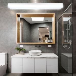 HJLIAN Lampe LED 45 cm 8 W pour armoire, miroir, salle de bain, toilettes, lumiere blanche, applique murale, 176-264 V - Neuf