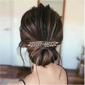 Kal-Peigne À Cheveux Feuille De Bohème Coiffure Feuille D'or Barrette Grande Feuille Coiffure Vintage Postiche Plante Décorative De Mariage Accessoires Bijoux Pour Femmes Et Filles Cadeaux - Neuf