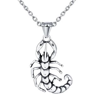 Kal-Colliers Pendentifs En Acier Inoxydable Pour Hommes Pendentif Scorpion Créatif Collier Décorations Des Jeunes - Neuf