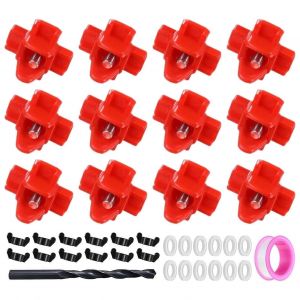 Systeme D'abreuvement Pour Poulets Et Canetons : Grand Abreuvoir A Tetine En Acier Inoxydable Avec Forets, Etanche. - Neuf