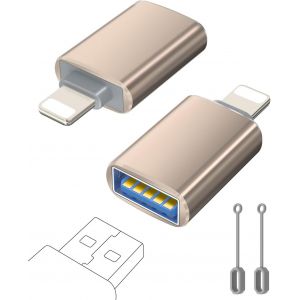 Adaptateur Lightning vers USB, C&acirc;ble Lightning M&acirc;le vers USB Femelle pour iPhone 14 13 12 11 Pro Max, Adaptateur OTG iPhone pour avec Cl&eacute; USB, Souris, Clavier, Concentrateur, Appareil Photo - Neuf