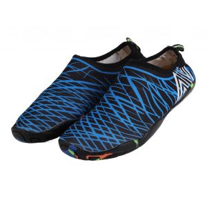 1 Paire De Chaussures Aquatiques A Sechage Rapide, Respirantes, Elastiques Et Confortables, Pour Randonnee Et Camping, Noir Et Bleu, Taille 42 - Neuf