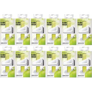 Clima Fresh D&eacute;sodorisant Maison Pomme Verte Climatiseur Rafraichisseur d Air Green Apple Lot de 12 - Neuf