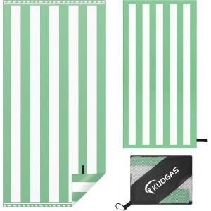 Tzf-Serviette De Plage Xxl 90 * 180, Grande Serviette En Microfibre &Agrave; S&eacute;chage Rapide, Serviette De Bain Sans Sable, Couverture De Plage Pour Femmes (Vert) - Neuf