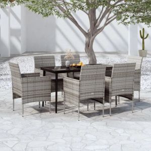 Prolenta Premium - Ensemble &Agrave; Manger De Jardin Coussins 7pcs Gris Et Noir - Neuf
