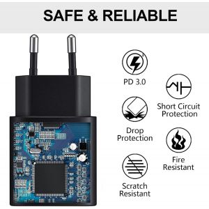 2 Pack Chargeur Usb C 25w Pour Samsung Galaxy S25 S24 S23 S22 S21 S20 Plus/Ultra S10/Z Fold 5/6, Z Flip 5/6 Note20/10 A55 A53 5g Tablet (Pps)/Ipad/Iphone Chargeur Rapide, Type C Chargeur Telephone - Neuf
