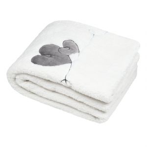 Plaid Effet Peau De Mouton Avec Motif C?ur - Neuf