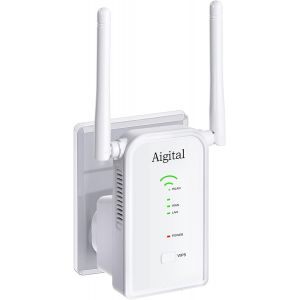 SUBZONAL-R&eacute;p&eacute;teur WiFi 300Mbps, Extenseur sans Fil avec WPS Protection, Amplificateur de Signal du R&eacute;seau Avoir Mode AP/Repeater, Port Ethernet, Compatible avec Les Box Internet - Neuf
