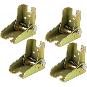 4 Pi&egrave;ces Pied Table Rabattable Charni&egrave;res Autobloquantes Accessoires pour Jambes Et Gousset Pied de Table Reglable &eacute;tabli Pliant Ferrure D'assemblage avec 36 Vis - Neuf