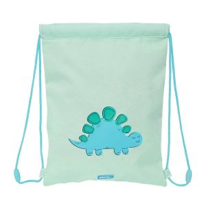Sac &agrave; dos avec cordes Safta Dino Green 26 x 34 x 1 cm - Neuf