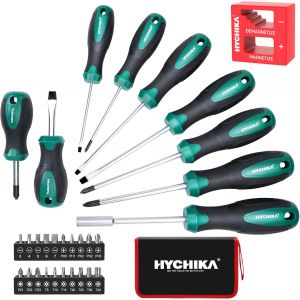 JEXNOVASHOP-HYCHIKA 30 PCS Kit Tournevis, Lot Tournevis Magn&eacute;tique, Comprenant Tournevis Cruciforme, Tournevis Plat, pour DIY, Meubles D'entretien, Jouet - Neuf