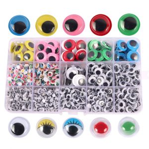 Kit De 1 500 Autocollants Ronds En Plastique Avec Yeux Mobiles, Différentes Tailles, Colorés, Noirs Et Blancs, Pour Scrapbooking, Loisirs Créatifs, Décorations - Neuf