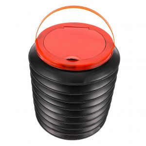 Poubelle pliable, seau pliable pour poubelle, seau transparent, poubelle de voiture, conteneur de voiture, bouteilles d'eau pliables, poubelle, noir - Neuf
