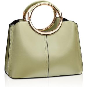 TZF-Petit Sac a Main Femme Sac &agrave; Poign&eacute;e Sup&eacute;rieure Sac &agrave; Bandouli&egrave;re Chic Mode Sac Epaule Sac en PU Cuir Femme Sac &agrave; Fermeture pour Le Travail Shopping Voyage Vert - Neuf