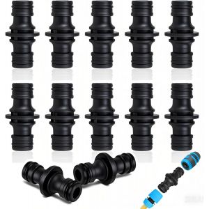 Lot de 12 raccords de tuyau 1/2""-Raccord de tuyau 1/2""-Pour le démontage et l'entretien fréquents-Idéal pour l'arrosage du jardin et l'entretien de la piscine - Neuf