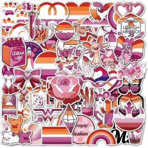 Gay Pride Autocollants Pour Lgbtq, Pride Gadget Autocollants En Vinyle Imperm&eacute;ables, Accessoires Lgbt Arc-En-Ciel Autocollants Pour Ordinateurs Portables, Bouteilles D'eau, V&eacute;los, Skat 60 Pcs - Neuf