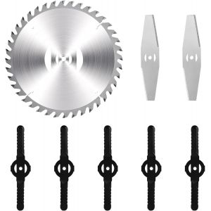 Lot de 8 lames de rechange en métal pour tondeuse à gazon,tondeuse à gazon,accessoire de tondeuse à gazon,lame de rechange en métal pour débroussailleuse sans fil (8 pièces) - Neuf
