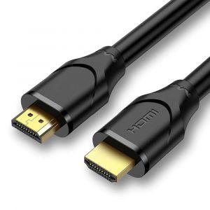 Câble HDMI 4K,câble HDMI 2.0,câble HDMI haute vitesse,4K Ultra HD 2160p (60 Hz),avec contacts dorés,compatible PC,PS4,PS5,Xbox,Smart TV,noir,30 cm - Neuf