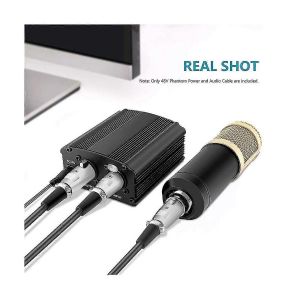 Pour alimentation fantôme 48v Bm 800 Alimentation microphone avec adaptateur câble audio xlr pour tout enregistrement de musique - Neuf