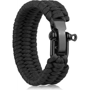 Bracelet De Survie Tactique En Paracorde Avec Manille En U En Acier Inoxydable : Un Outil D'urgence &Eacute;l&eacute;gant, Durable Et Polyvalent. - Neuf