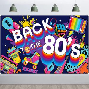 ERYI-Bannière Retour Aux Années 80 Pour Décoration De Fête Rétro, Toile De Fond Photo D'Anniversaire, Hip Hop Rock Décoration - Neuf