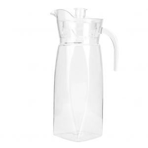 Hjlian Bouteille De Jus Transparente En Acrylique De 1,6 L, Contenant De L'eau Glacee, Pichet A Jus Avec Couvercle Pour Bar Et Maison. - Neuf