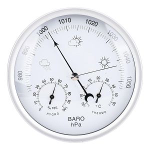 Subzonal-Hygrom&egrave;tre &Agrave; Barom&egrave;tre Ext&eacute;rieur Int&eacute;rieur Hygrom&egrave;tre Station M&eacute;t&eacute;orologique Avec 5,12 Pouces D'alliage En Aluminium De Grand Cadran Pour Le Bateau De P&ecirc;che Murale &Agrave; Domicile - Neuf