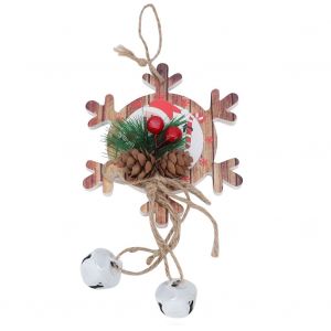 Hjlian Decorations De Noel 3d En Bois, Pendentif Cloche A Suspendre Pour Sapin De Noel (Neige) - Neuf