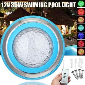 12v 35w 252pcs Led Ip68 Ampoule Lampe Rgb Projecteur Piscine + T&eacute;l&eacute;commande - Neuf