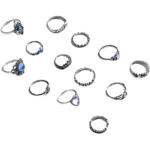 Kal-Lot De 19 Bague Femme Vintage Boh&egrave;me Bague Phalange Empilables Bague Or Rose En Cristal Opale Bagues D'articulation Ensemble De Bague Bijoux Femme Filles Cadeau - Neuf