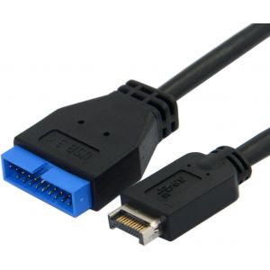 TYE-Câble d'extension USB 3.1 pour Panneau Avant vers USB 3.0 20 Broches 20 cm pour Carte mère ASUS - Neuf