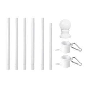 Kit De M&acirc;t De Drapeau Ext&eacute;rieur,M&acirc;t Mural Pour Drapeau Am&eacute;ricain,Anneau De M&acirc;t Anti-Rotation Pour Porc - Neuf