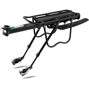 Subzonal-Porte Bagages V&eacute;lo Arri&egrave;re Vtt Fixation Tige De Selle, Transporteur Avec Reflecteur Et Garde-Boue, Universel Installation Rapide Noir - Neuf