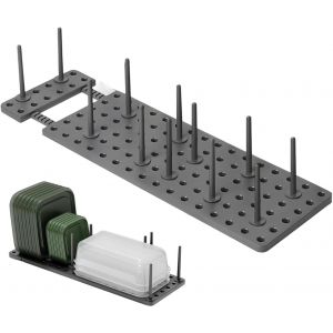 Kalanka-Porte-Assiettes Pour Tiroir - Organiseur De Vaisselle R&eacute;glable Avec 12 Supports - Pour Assiettes, Bols, Tasses, Couvercles De Casserole - Rangement Et Rangement Peu Encombrants Dans La Cuisin - Neuf