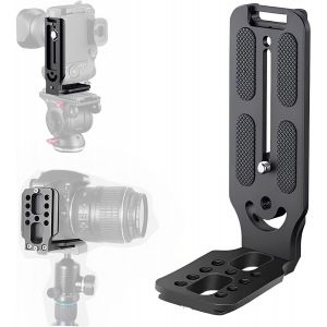 Trépied Vertical Horizontal en L pour Appareil Photo Reflex numérique,Plaque à dégagement Rapide avec clé à vis,Compatible avec Canon Nikon Sony DJI Osmo Ronin Stabilisateur Monopode (Noir) - Neuf