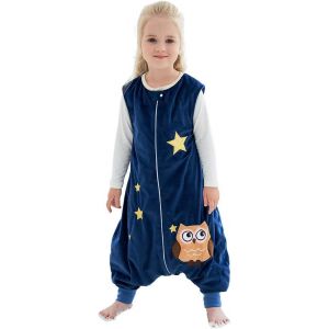 Ulteronixshop-Gigoteuses B&eacute;b&eacute; Fille Gar&ccedil;on avec des Pieds Hiver Automne Pyjama, Bleu Fonc&eacute;, 5-6 Ans,L - Neuf