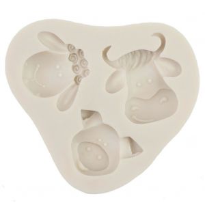 Hjlian Moule A Gateau En Silicone Fait Maison En Forme D'avatar D'animal (Gris) - Neuf